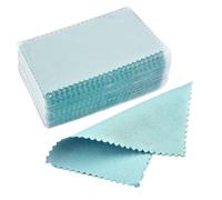 chiffons de nettoyage pour argenté Chiffon de polissage for nettoyage l'argent, lingette douce et propre for colliers, bagues, bijoux, outils, 50 pièces