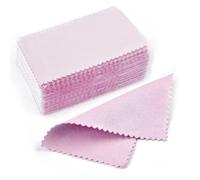 Chiffons de Nettoyage pour Bijoux 10 pièces argent chiffon de polissage nettoyage doux propre lingette d'essuyage for outils bijoux en(10x6cm pink 10pcs)