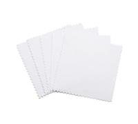 Chiffons de Nettoyage pour Bijoux 10 pièces argent chiffon de polissage nettoyage doux propre lingette d'essuyage for or bijoux outils(White 8x8cm)