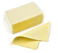 Chiffons de Nettoyage pour Bijoux 10 pièces argent chiffon de polissage nettoyage doux propre lingette d'essuyage for outils bijoux en(6x8cm yellow 10pcs)