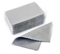 Chiffons de Nettoyage pour Bijoux 10 pièces argent chiffon de polissage nettoyage doux propre lingette d'essuyage for outils bijoux en(6x8cm grey 10pcs)