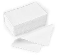 Chiffons de Nettoyage pour Bijoux 10 pièces argent chiffon de polissage nettoyage doux propre lingette d'essuyage for outils bijoux en(6x8cm white 10pcs)
