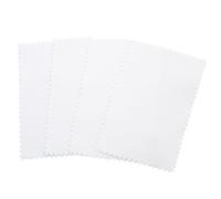 Chiffons de Nettoyage pour Bijoux 20 pièces argent chiffon de polissage nettoyage doux propre lingette d'essuyage for or bijoux outil(White(6.5x10cm))