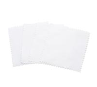 Chiffons de Nettoyage pour Bijoux 20 pièces argent chiffon de polissage nettoyage doux propre lingette d'essuyage for or bijoux outil(White(8x8cm))