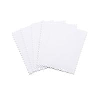 Chiffons de Nettoyage pour Bijoux Chiffon de polissage for argent, chiffon nettoyage, d'essuyage doux for outil bijoux en et or(White 6x8 50Pcs)