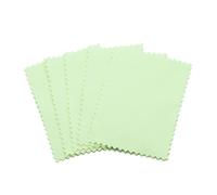 Chiffons de Nettoyage pour Bijoux Chiffon de polissage for argent, chiffon nettoyage, d'essuyage doux for outil bijoux en et or(Green 6x8 50Pcs)