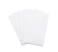 Chiffons de Nettoyage pour Bijoux Chiffon de polissage for argent, chiffon nettoyage, d'essuyage doux for outil bijoux en et or(White 6x10cm 50Pcs)