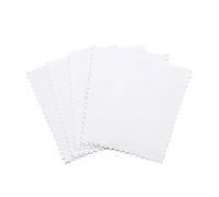 Chiffons de Nettoyage pour Bijoux Chiffon de polissage for argent, chiffons nettoyage, chiffon d'essuyage doux, Anti-ternissement, outils for accessoires bijoux(White 6x8 50Pcs)