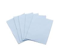 Chiffons de Nettoyage pour Bijoux Chiffon de polissage for argent, chiffons nettoyage, chiffon d'essuyage doux, Anti-ternissement, outils for accessoires bijoux(Light Blue 6x8 50Pcs)