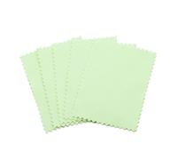 Chiffons de Nettoyage pour Bijoux Chiffon de polissage for argent, chiffons nettoyage, chiffon d'essuyage doux, Anti-ternissement, outils for accessoires bijoux(Green 6x8 50Pcs)