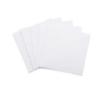 Chiffons de Nettoyage pour Bijoux Chiffon de polissage for argent, chiffons nettoyage, chiffon d'essuyage doux, Anti-ternissement, outils for accessoires bijoux(White 8x8cm 50Pcs)