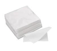 Chiffons de Nettoyage pour Bijoux Chiffon de polissage for argent, nettoyage bijoux, Anti-ternissement, chiffon d'essuyage doux réutilisable for garder les brillants, outils(8x8cm White 50Pcs)