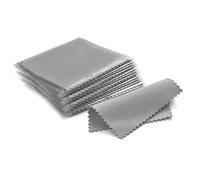 Chiffons de Nettoyage pour Bijoux Chiffon de polissage for argent, plusieurs couleurs, chiffon nettoyage doux, d'essuyage for outil bijoux en et or, 10 pièces 8x8cm(Gray)