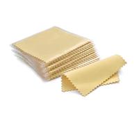 Chiffons de Nettoyage pour Bijoux Chiffon de polissage for argent, plusieurs couleurs, chiffon nettoyage doux, d'essuyage for outil bijoux en et or, 10 pièces 8x8cm(Yellow)