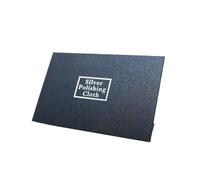 Chiffons de Nettoyage pour Bijoux Tissu de polissage Anti-ternissement for argent et or, outils bijouterie, nettoyage en Sterling, 100 pièces, 10x6,5 cm(Black)