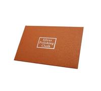 Chiffons de Nettoyage pour Bijoux Tissu de polissage Anti-ternissement for argent et or, outils bijouterie, nettoyage en Sterling, 100 pièces, 10x6,5 cm(Orange red)