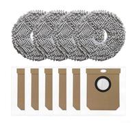 Chiffons de rechange et sacs à poussière pour aspirateur robot Conga 20090 ProAI InfinitySoap Cut&SPA, 4 tampons en microfibre + 6 sacs de bouchon, joint solide pour un nettoyage efficace