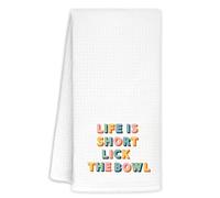 Chiffons De Toilette La Vie Est Courte, Lèche Le Bol 40X70CM Draps De Bain | microfibre Serviettes Très Absorbant Serviette Visage Pour Sauna la Douche