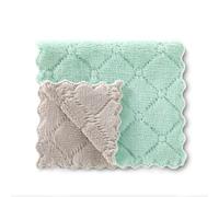 Chiffons d'essuyage Anti-graisse de cuisine, 8 pièces, chiffon nettoyage en microfibre Super absorbant efficace, vaisselle maison, serviette(Green gray,4PC)