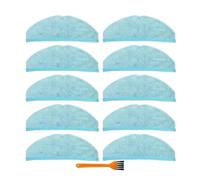 Chiffons En Microfibre Avec Brosse De Nettoyage, Compatible for Cecotec, Compatible for Conga, Appareils Électroménagers Robot 8090 Ultra / 9090 AI, Tissu(10 PACK)