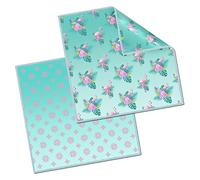 Chiffons en microfibres dans différentes combinaisons/lingettes lunettes/chiffons de nettoyage de lunettes avec motif (Paquet de 2, 20 x 20 cm, Flamingo)