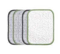 Chiffons métalliques de nettoyage - en coton + fil en acier - 16,3 x 4,72 cm - Chiffons de cuisine pour nettoyage à sec et humide, 5 chiffons de lave-vaisselle en fil d'acier - Cuisine Ca