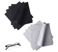 Chiffons Microfibre de Nettoyage, 10Pcs Chiffon de Nettoyant Lunettes 13 * 13cm Lavables et Réutilisables pour Nettoyer Lunettes,Lentilles, Écrans, Objectifs d'appareils Photo