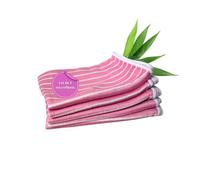 Chiffons microfibres bambou, lavables écologiques sans trace pour cuisine, vitres, inox, salle de bain - lot de 5, 48x36cm rose