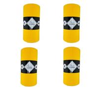 Chiffons microfibres de nettoyage en rouleau - Chiffon microfibre Réutilisable, Déchirable et Sans Peluche pour Nettoyage Multi-Usages - Rouleau de 75 chiffons microfibre 30x30cm - Jaune - Lot de 4