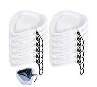 Chiffons Pads Nettoyage,RoadLoo Lot de 12 Tapis Mop à Vapeur Triangulaires Pads de Nettoyage en Microfibre Universel Vadrouilles Lavables avec d'autres Balais Vapeur Pièces de Rechange Compatible