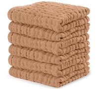 Chiffons pour bébé, Serviettes en Mousseline de Coton, Grands Chiffons de Lavage de 25,4 x 25,4 cm, Doux pour la Peau Sensible, absorbants pour garçons et Filles, Cadeau de Naissance