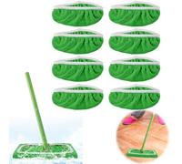 Chiffons Réutilisables pour Swiffer Balai, 8 Pièces Lingettes SerpillièRe Humides en Chenille et SèChe en Microfibre, 25,4x11,5cm Chiffons de Rechange AdaptéEs à Tous Types de Sols