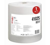 Chiffons WypAll X80 Power Clean 8377 - Chiffons de nettoyage réutilisables - 1 grand rouleau de 475 chiffons absorbants blancs