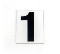 CHIFFRE 1 MAGNÉTIQUE NOIR SUR FOND BLANC 25CM DE HAUTEUR