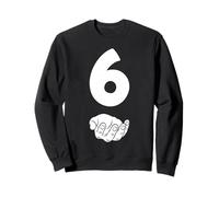 Chiffre 6 Mains Amusantes Meme école ado Enfant Assorti Sweatshirt