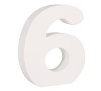 Chiffre 6 Mdf Blanc 11 Cm