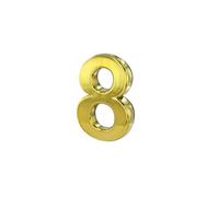 Chiffre 8 Doré Adhésif, Idéal pour Décoration, Numérotation, Signalisation, Résistant Aux Intempéries, Facile à Appliquer, Matériau Durable, H.50 mm, en ABS - THIRARD