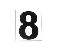 Chiffre 8 MAGNÉTIQUE Noir sur Fond Blanc 15CM DE Hauteur