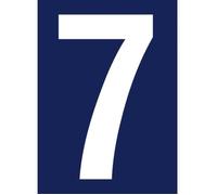 Chiffre adhésif N° rue 7 sur carte