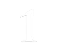 Chiffre Adhésif - Numéro de Boite aux Lettres en Plexi - Chiffre 1 - Hauteur : 10 cm - Coloris Blanc - Plexiglass - Chiffres Boites aux Lettres - Numérotation - Double face au dos