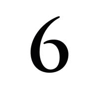 Chiffre Adhésif - Numéro de Boite aux Lettres en Plexi - Chiffre 6 - Hauteur : 10 cm - Coloris Noir - Plexiglass - Chiffres Boites aux Lettres - Numérotation - Double face au dos