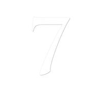 Chiffre Adhésif - Numéro de Boite aux Lettres en Plexi - Chiffre 7 - Hauteur : 5 cm - Coloris Blanc - Plexiglass - Chiffres Boites aux Lettres - Numérotation - Double face au dos