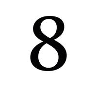 Chiffre Adhésif - Numéro de Boite aux Lettres en Plexi - Chiffre 8 - Hauteur : 10 cm - Coloris Noir - Plexiglass - Chiffres Boites aux Lettres - Numérotation - Double face au dos