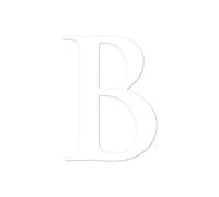 Chiffre Adhésif - Numéro de Boite aux Lettres en Plexi - Lettre B - Hauteur : 5 cm - Coloris Blanc - Plexiglass - Chiffres Boites aux Lettres - Numérotation - Double face au dos