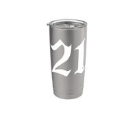 Chiffre anglais ancien 21 ou vingt et un Gobelet isotherme en acier inoxydable double paroi