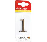 Chiffre autocollant 1 40mm or sur carte