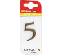 Chiffre autocollant 5 40mm or sur carte