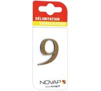Chiffre autocollant 9 40mm or sur carte