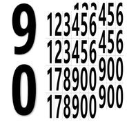 Chiffre Autocollant,Lot De 240, Étiquettes Numériques 75 Mm, Étanches & Autocollantes, Numéros Noirs Pour Mur, Fenêtre, Porte, Verre, Salle De Bain, Cuisine, Chambre d’Enfants, Stickers Vinyle