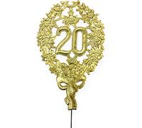 Chiffre d'or anniversaire 20 pour décoration Ø8cm - Anniversaire, anniversaire de mariage, anniversaire, set de 10
